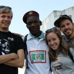 (from left to right) Ryan Westra one of our DP's for the film, Salvador our subject, Ashley Lovell a Wilkinson student and David Thompson