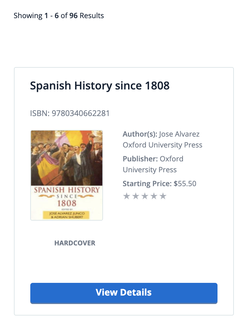 View details screen