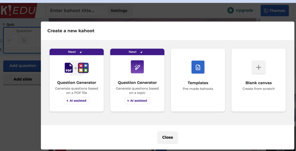kahoot ai question generator