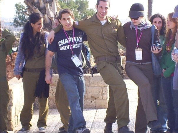 Mike and a group of students.