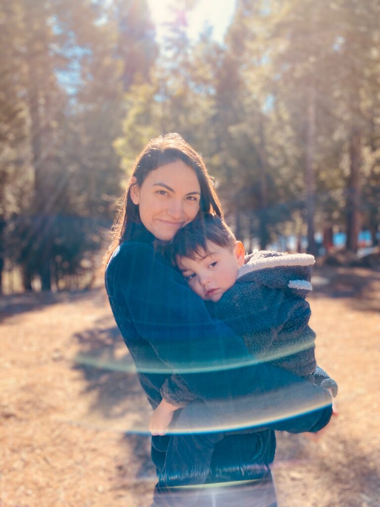 Sarah Buckly with son Finn