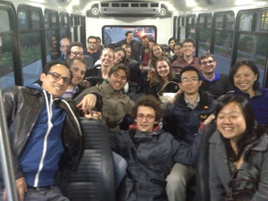 Participants of the graduate workshop head back to their hotel from the final day of the workshop. It has been an eventful week!