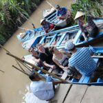 students on boat