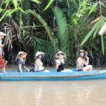 students on boat