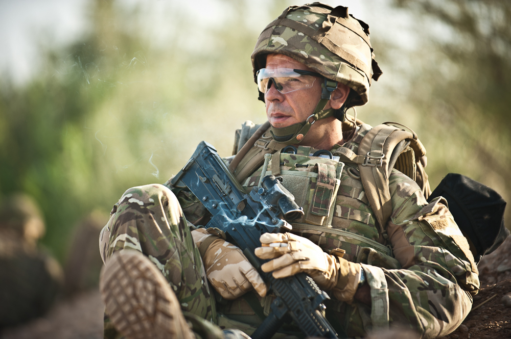 soldier with gun