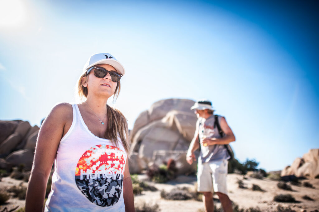 hikers at Joshua Tree