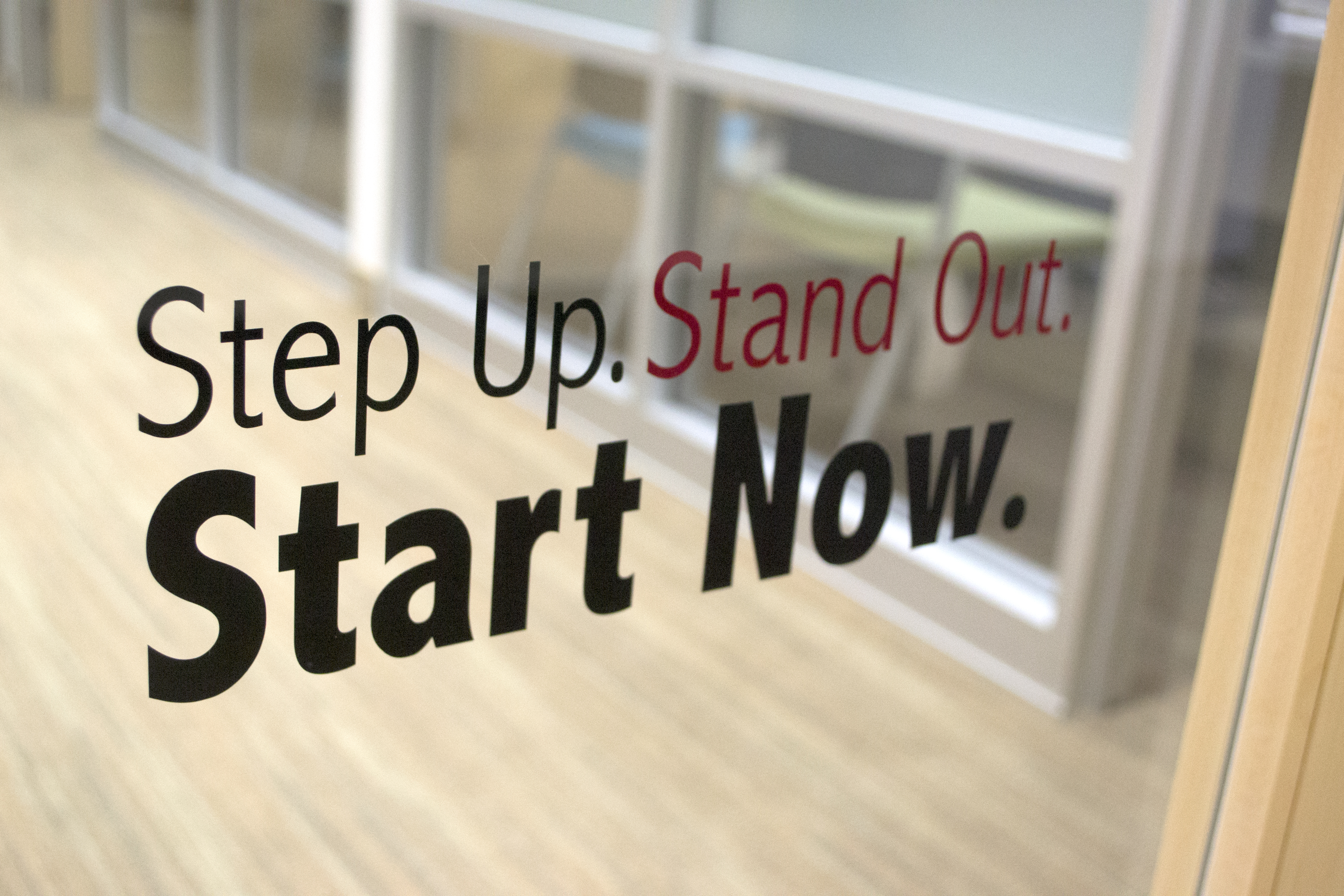 Argyros Career Services tagline: Step up. Stand Out. Start Now.