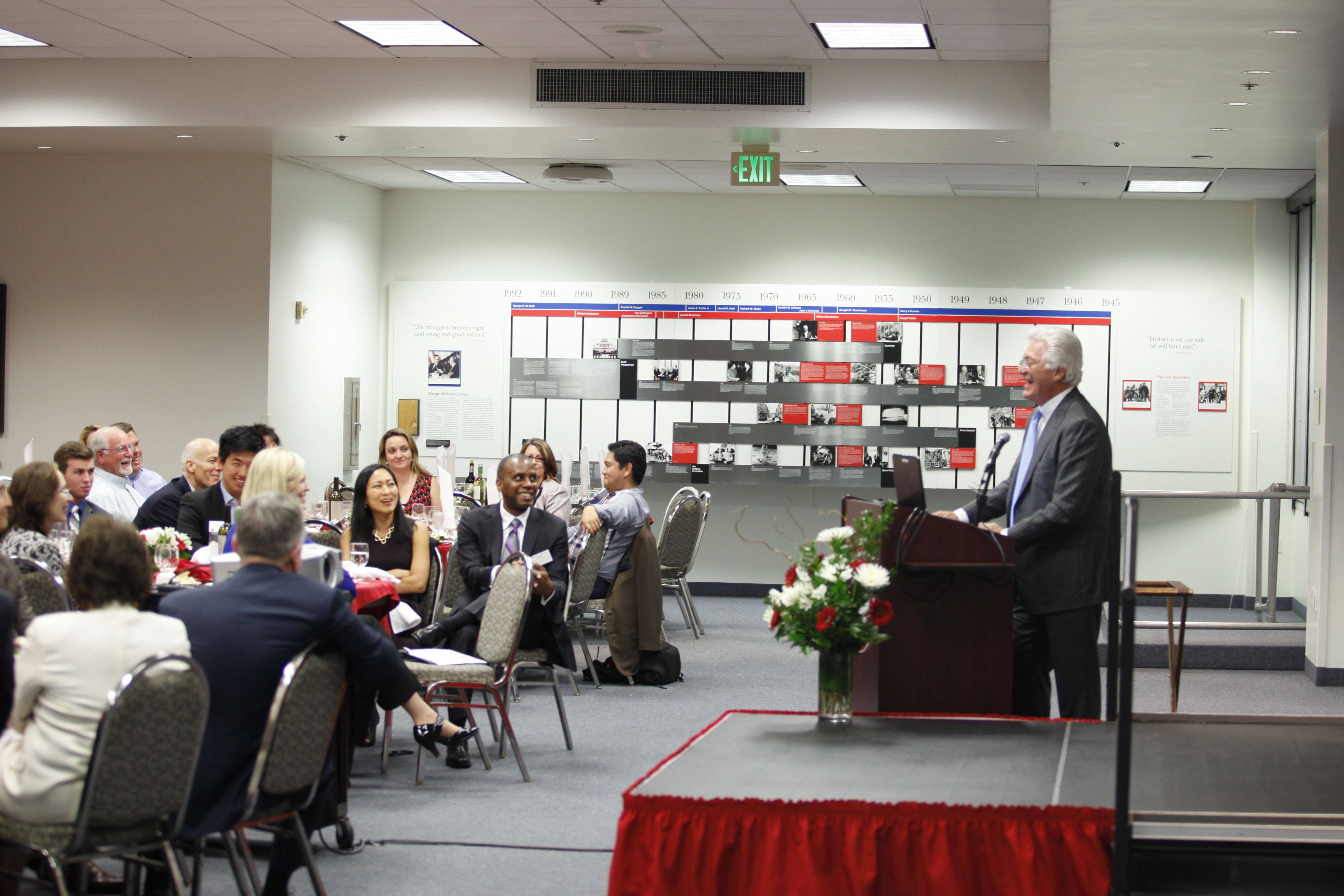 Angel Baseball Chairman giving speech