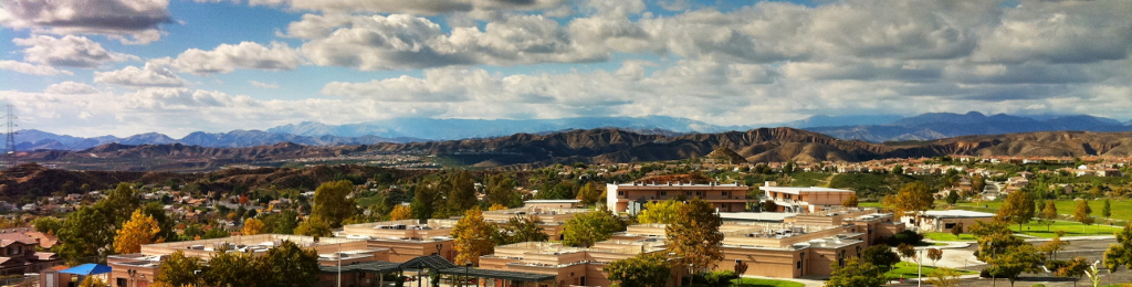 panorama shot of Chapman and city of Orange