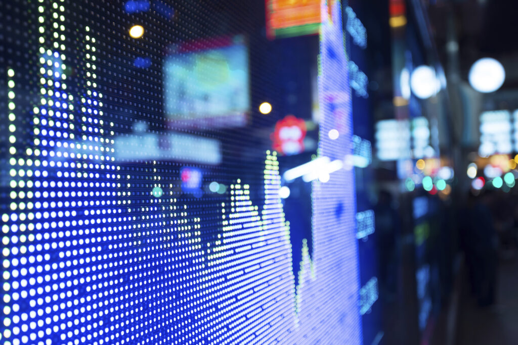 Nasdaq reader digital ticker sign