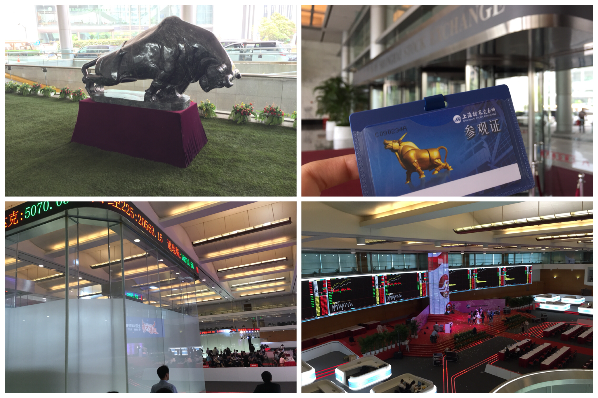 collage of Chinese stock market