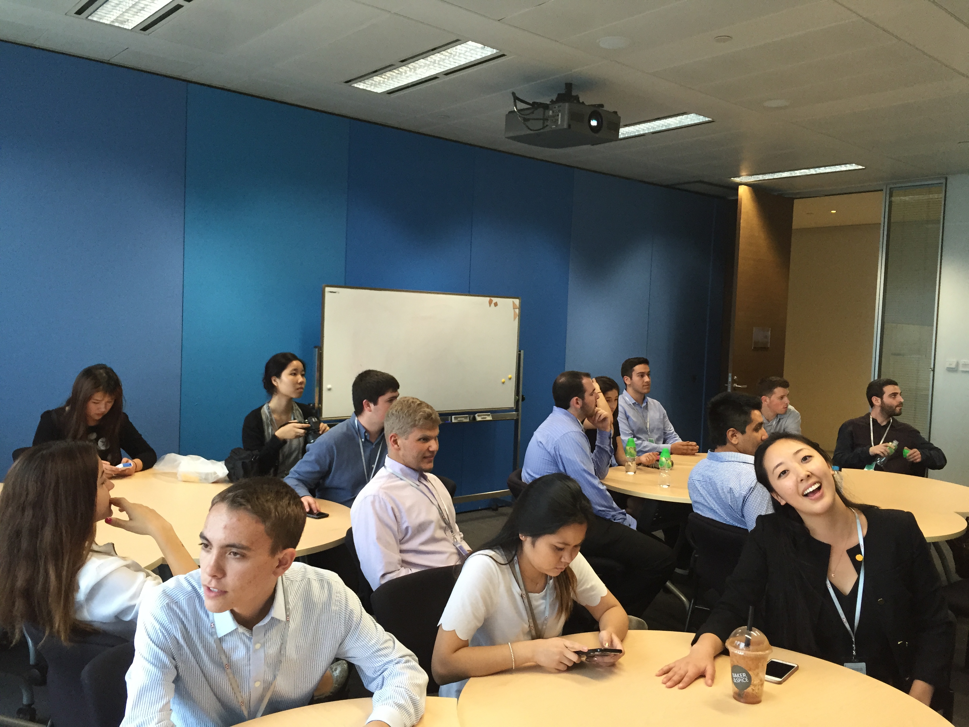 business students in classroom