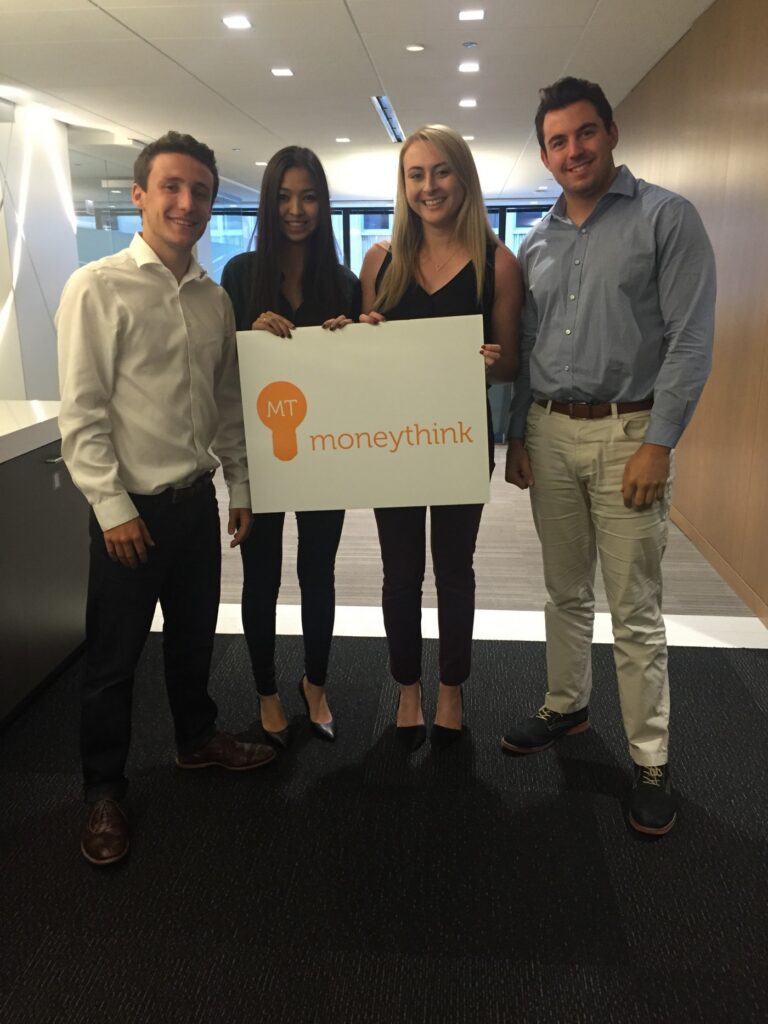 Student with Moneythink logo
