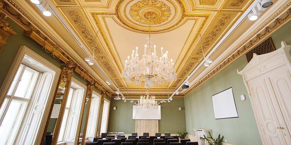 inside AAU building - fancy