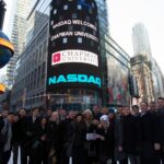 Argyros Students outide Nasdaq