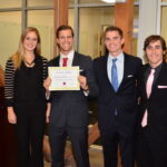 Students receiving award at Leatherby Center