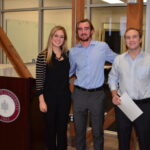 Students receiving award at Leatherby Center