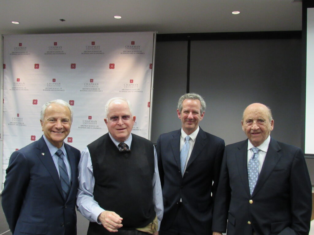 Jim Doti, Joel Stern, Dean Tom Turk and board member at Nov 13 DSS