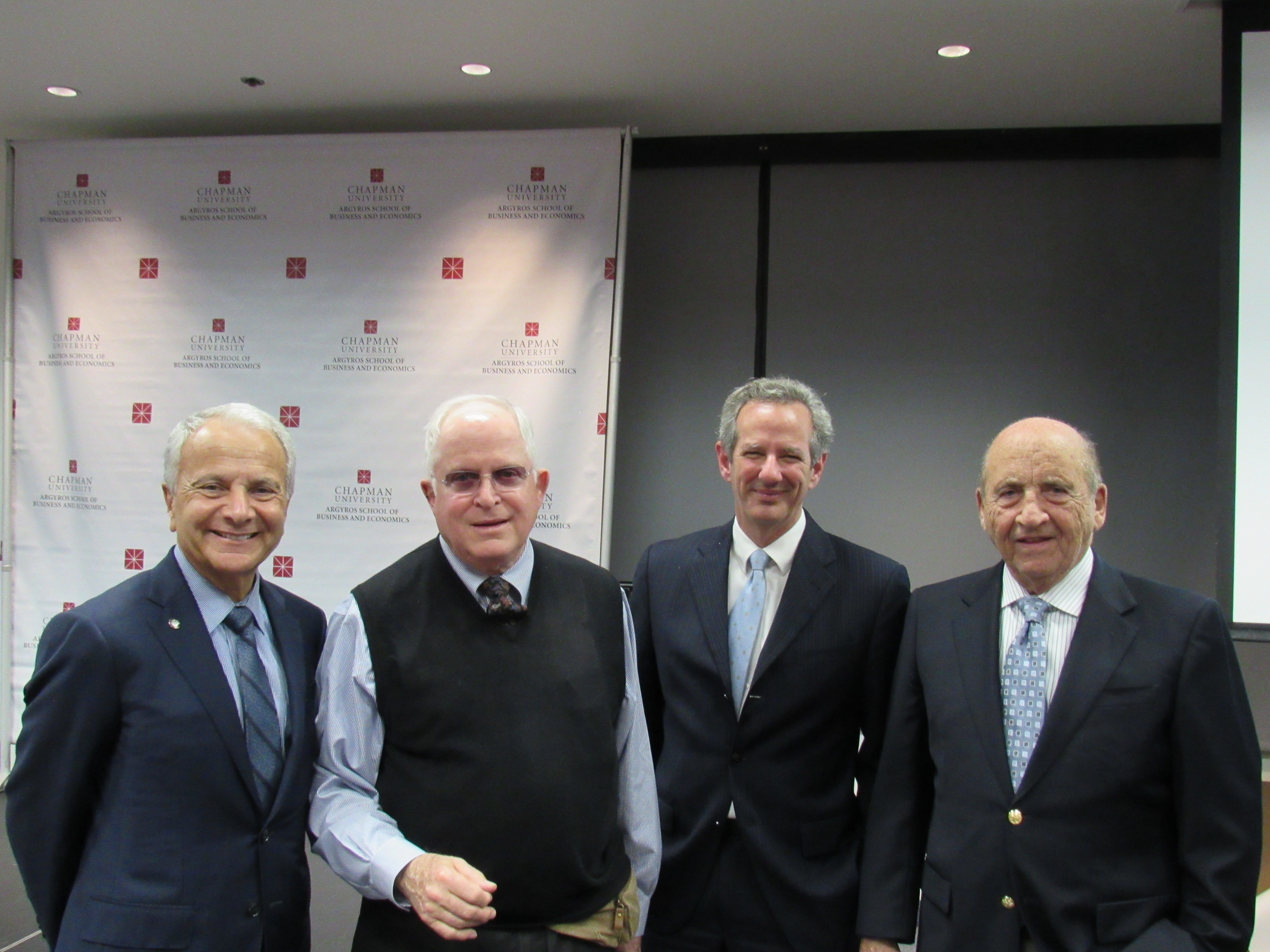 Jim Doti, Joel Stern, Dean Tom Turk and Don Sodaro at Nov 13 DSS