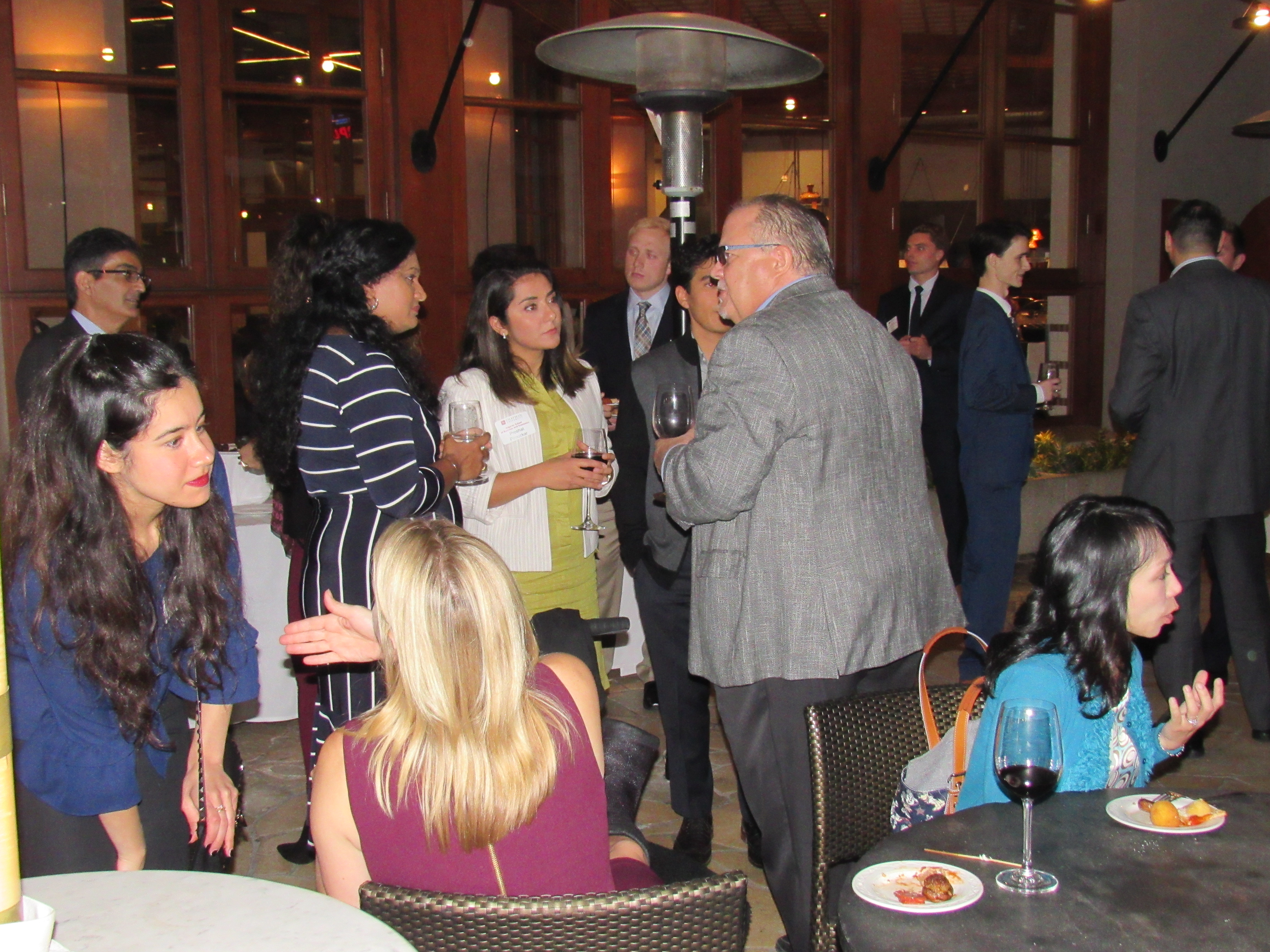 event attendees talking to each other