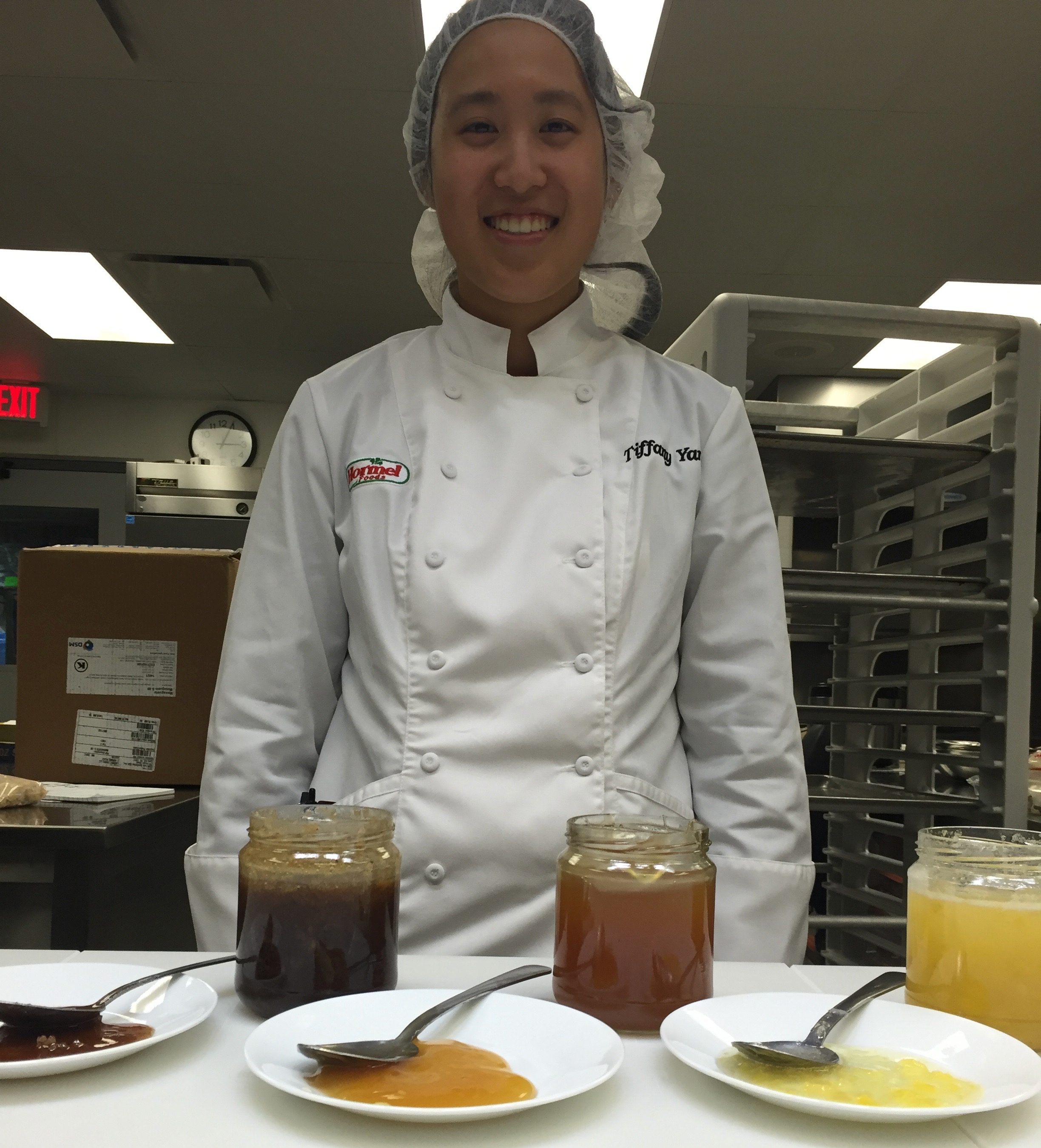 Tiffany in a food lab