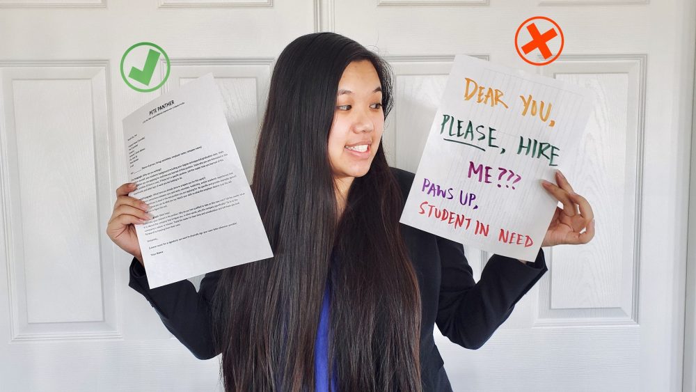 student kelly ma holds 2 resumes