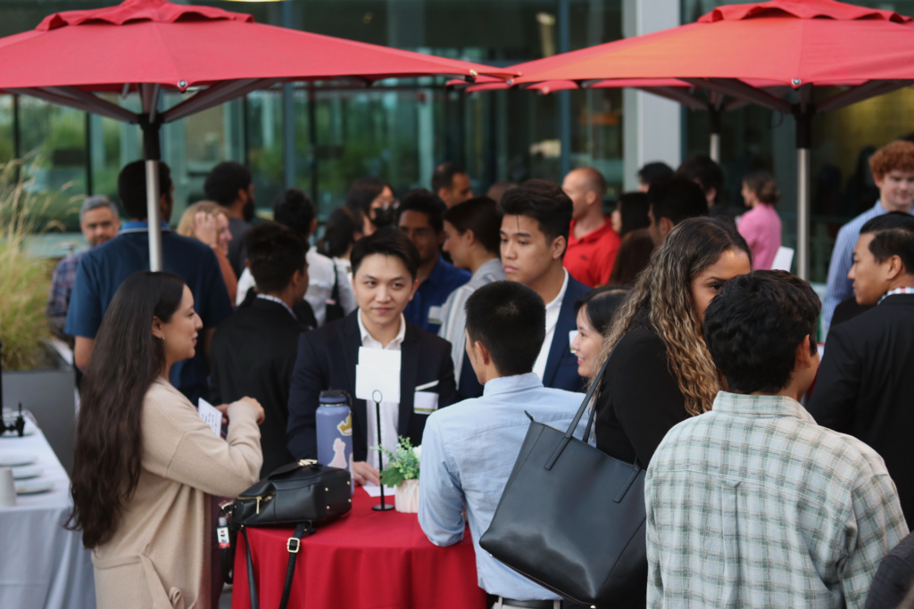 students and employers at inclusive networking night 2022