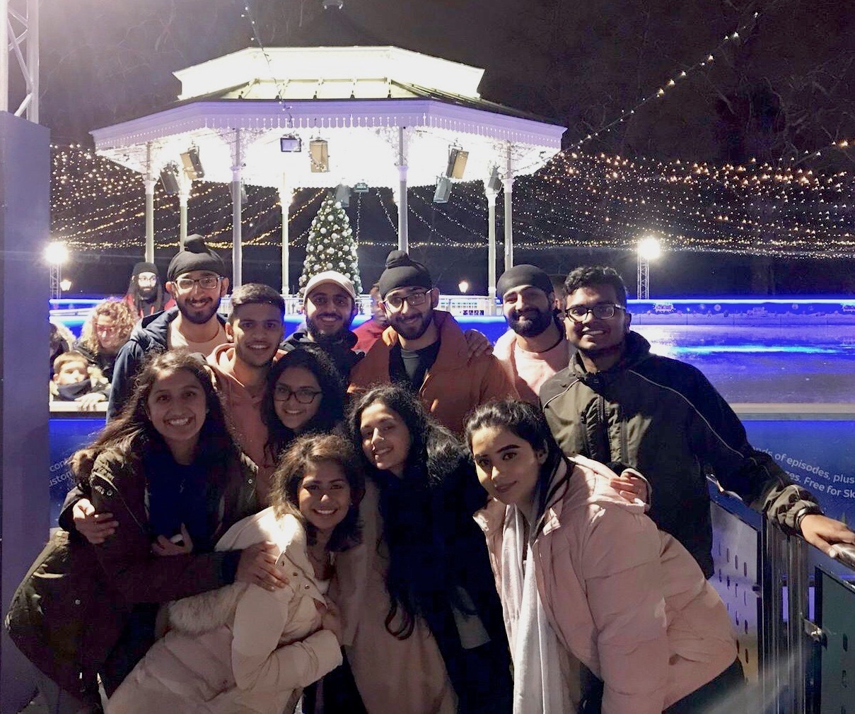 Naina in London with friends