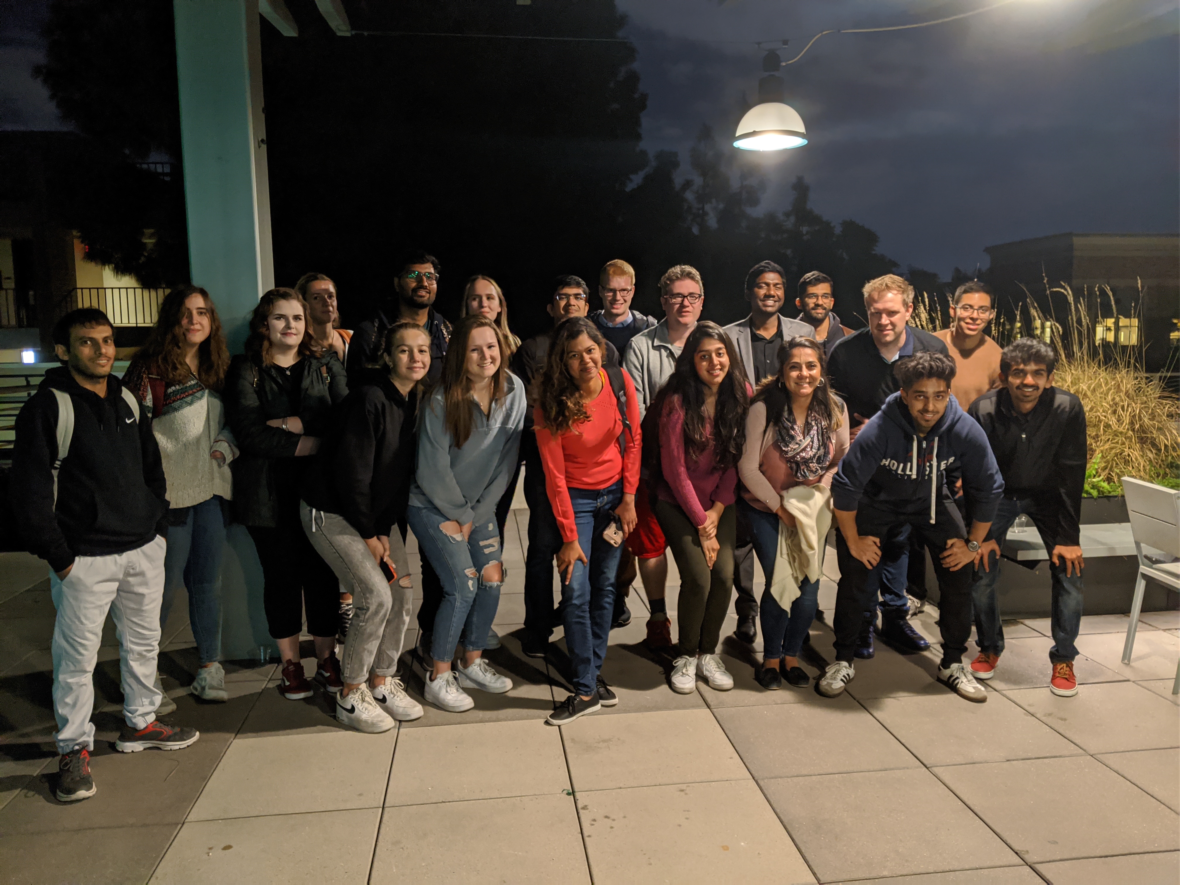 Students at International Student Mixer posing for group photo