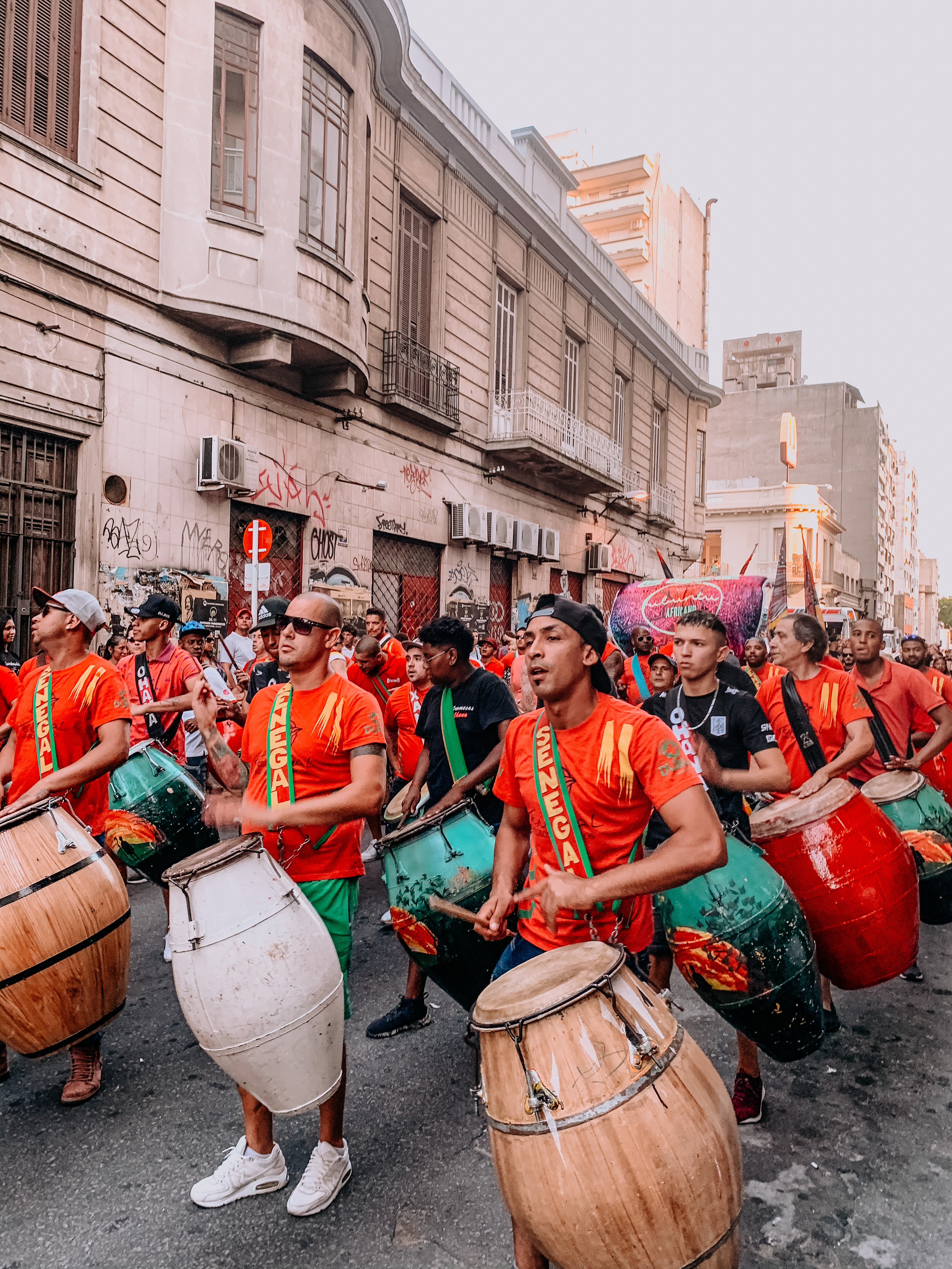 Drummers in a street parade