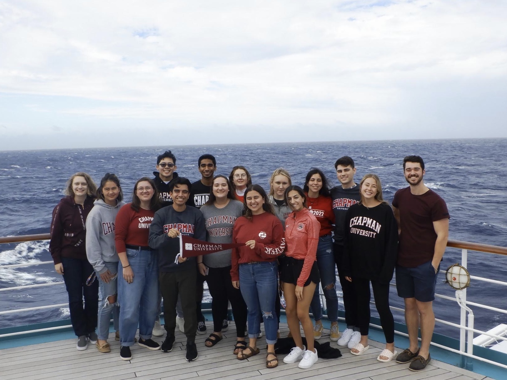Chapman students on Semester at Sea ship
