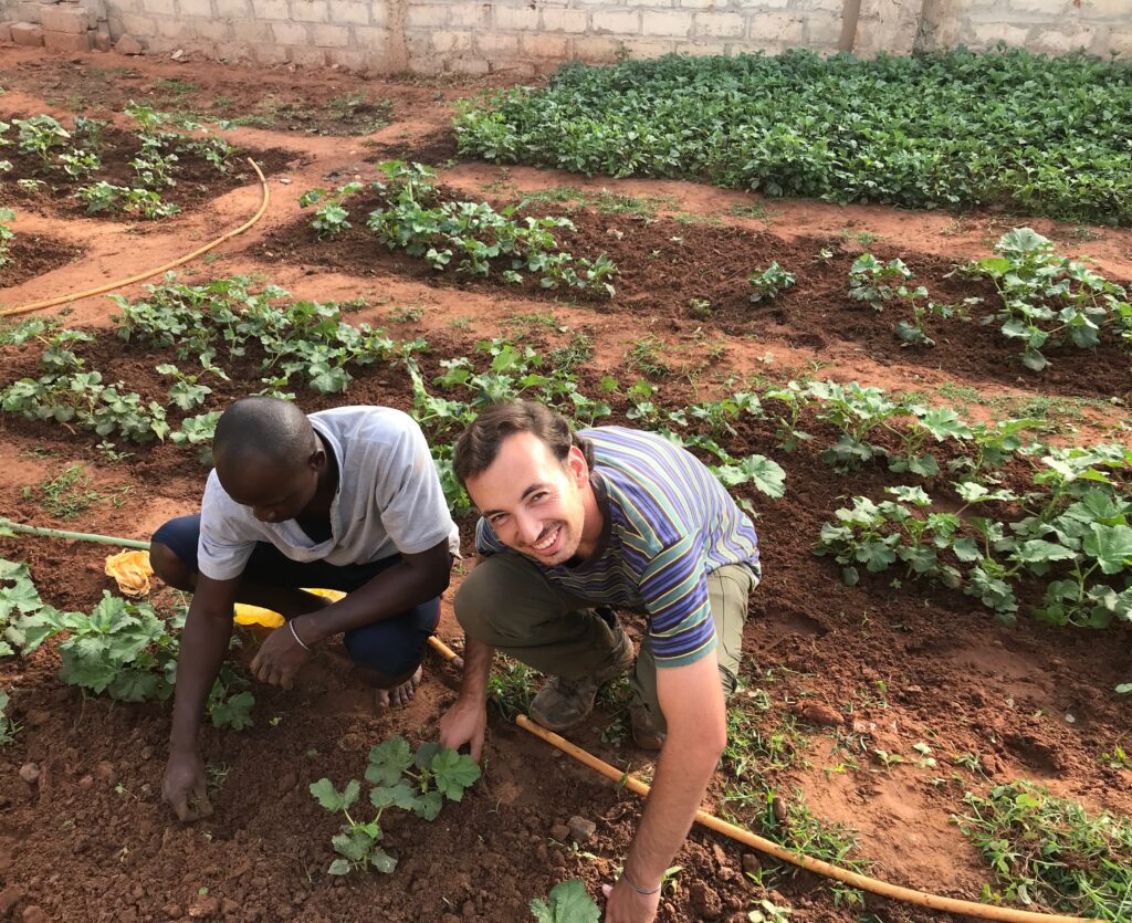 Ben Field working in Senegal