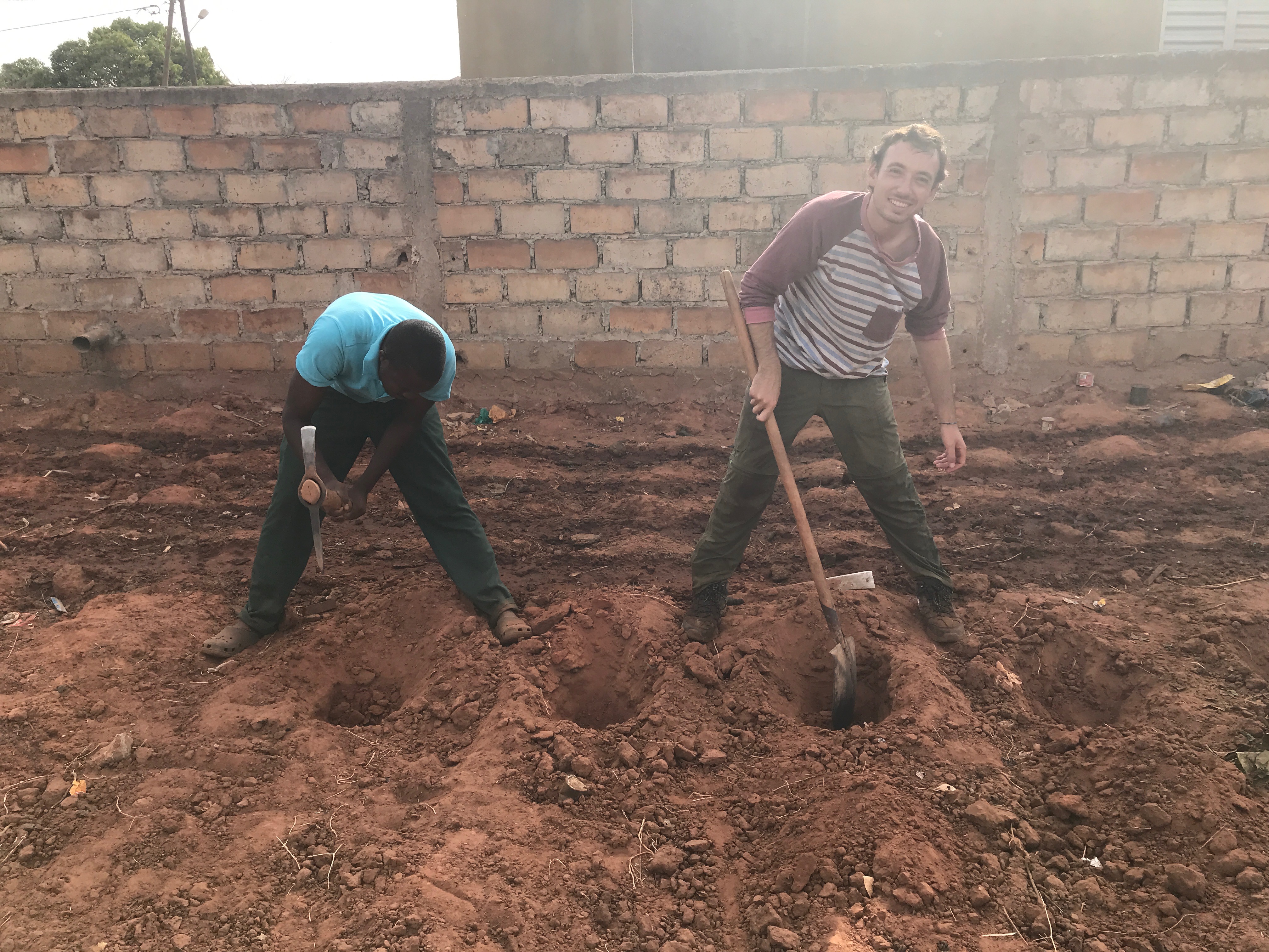 Ben Field working in Senegal