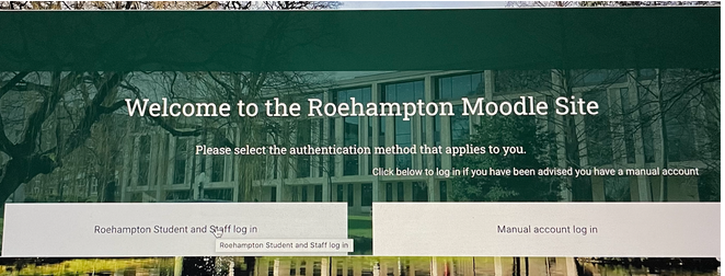 Roehampton course catalog website