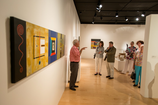 people in an art gallery