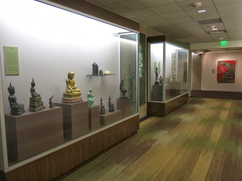 artwork in a display case