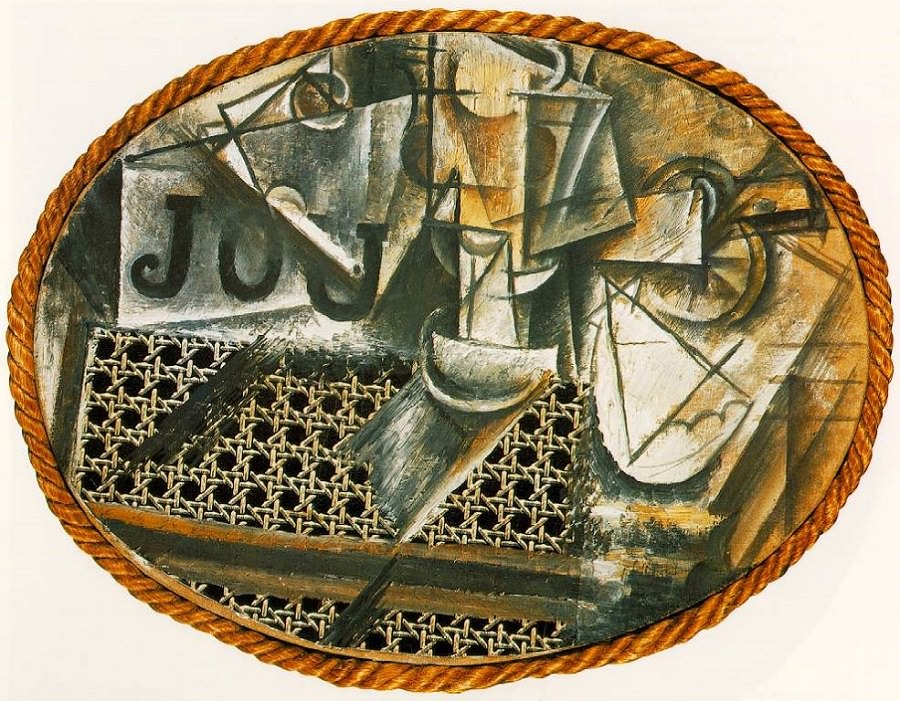 Pablo Picasso, "Still Life with Chair Caning,"