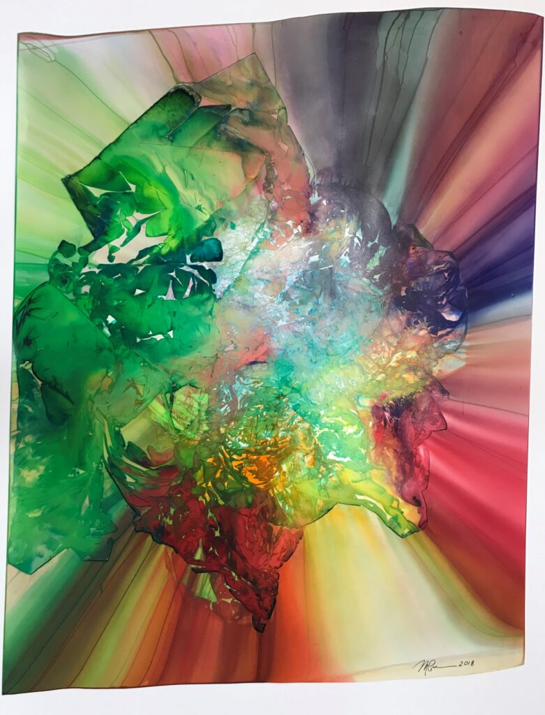 Colorful print by Maya Freelon