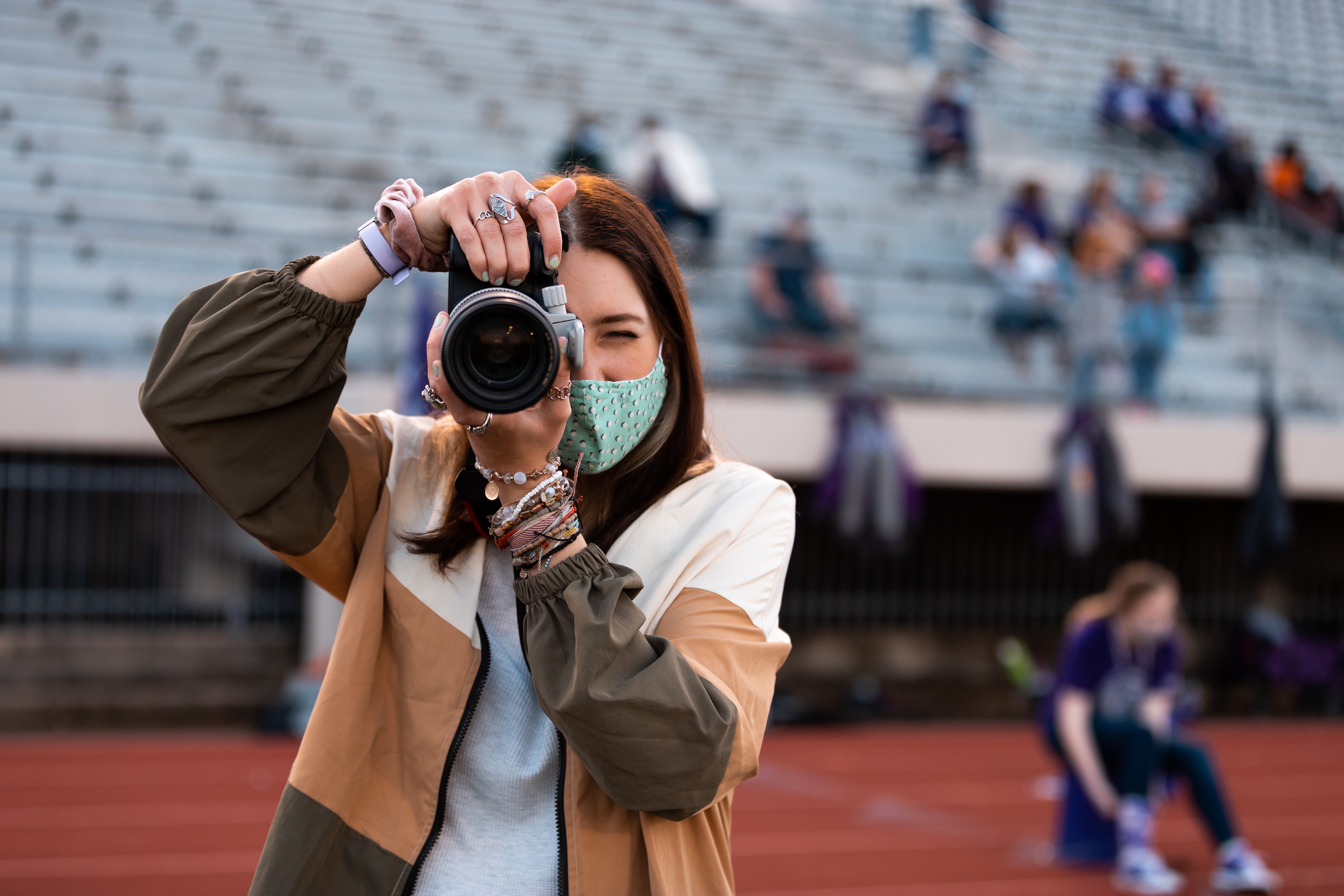 Picture of Brianna taking photos 
