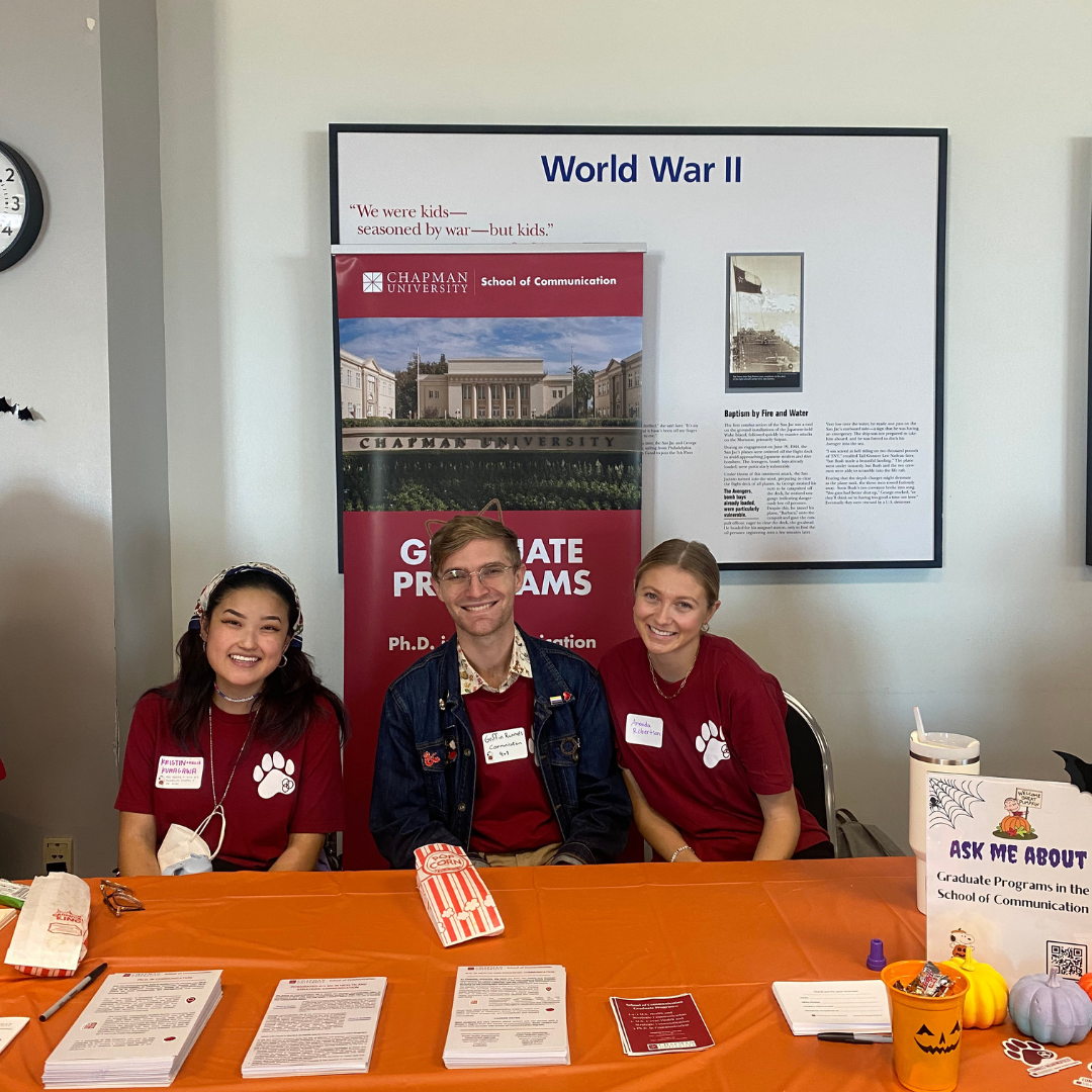 Kristin, Griffin, Amanda representing HCOM at at SoC Experience Day