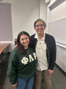 Evelyn and Instructor Dr. Jarrod Ventura