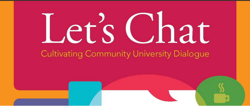 Banner for Let's Chat - community university dialogue
