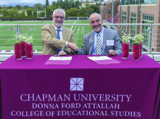 President Struppa and President John Hernandez from Santiago Canyon College