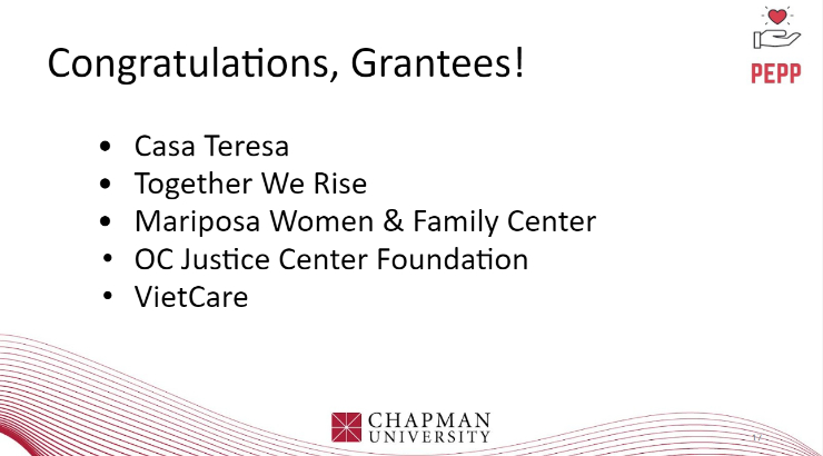 PEPP grantees Fall