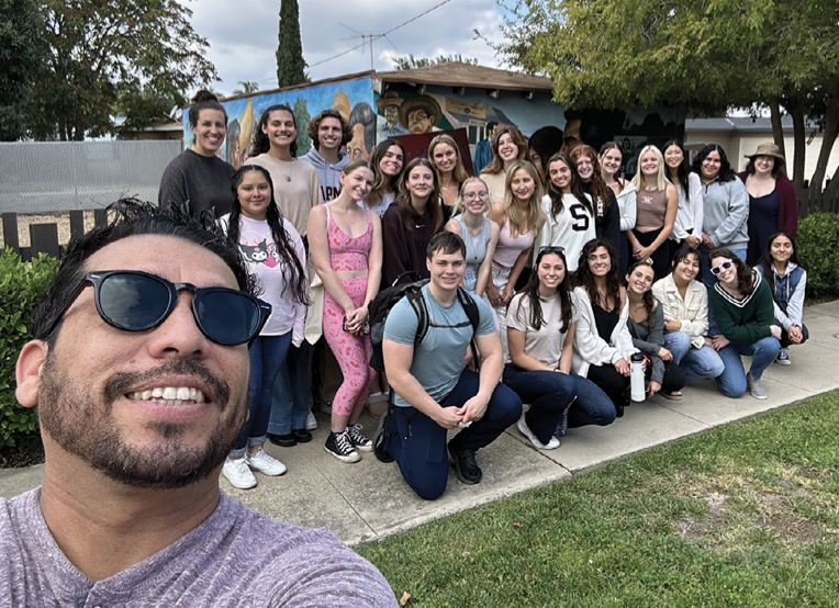 Assistant Professor Jorge Rodriguez grew up in Santa Ana, but it wasn’t until he returned to Orange County to teach at Attallah College of Educational Studies that he learned about the significant role that the local community played in the history of school desegregation. Now, he has incorporated that history into his courses by leading students in his classes on a community walk focusing on the geographic histories of Orange and its impact on educators and community organizers. Students learn about the local landmark case Mendez v. Westminster, the desegregation histories in Orange County and tour historical landmarks within the Cypress Street Barrio Neighborhood, including the Cypress Street Schoolhouse and the Lydia D. Killefer School. “What better way to expose students to this concept of making the familiar strange than to actually walk the neighborhood that they walk on the way to school?” says Rodriguez, noting that students get to experience not just coming to Chapman, but actually living within an environment that has historical significance. “But not just any historical significance... the birthplace of desegregation is right there.” Participants regularly list the neighborhood walks as a highlight for the course, says Rodriguez. “They say, I can't not see this neighborhood as a historical landmark or see the value in this neighborhood. Because of the history and the legacy that exists here, I now see my campus from a different light.”