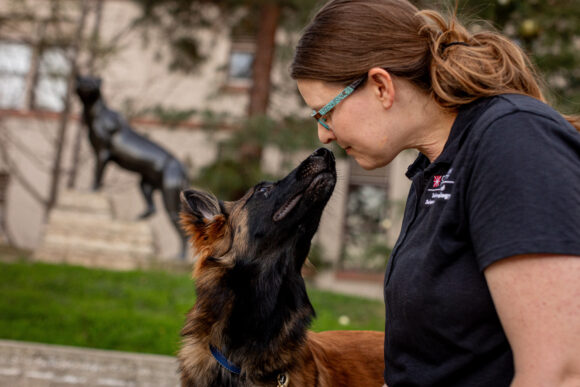 Lindsay Waldrop (pictured) is part of a team of researchers who are challenging the common beliefs behind police and military dog selection