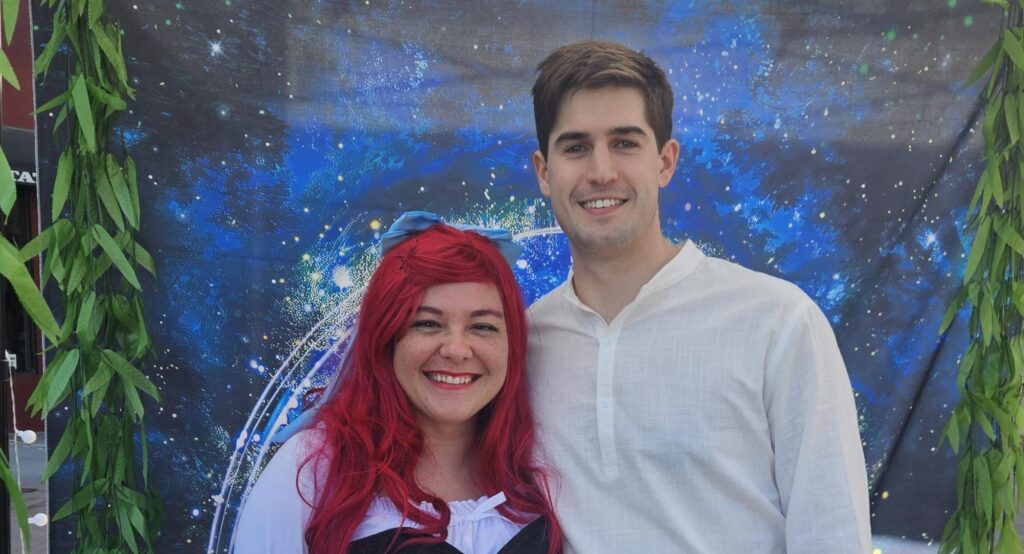 Community Relations and Hilbert Museum dressed as Ariel and Prince Eric from the Little Mermaid
