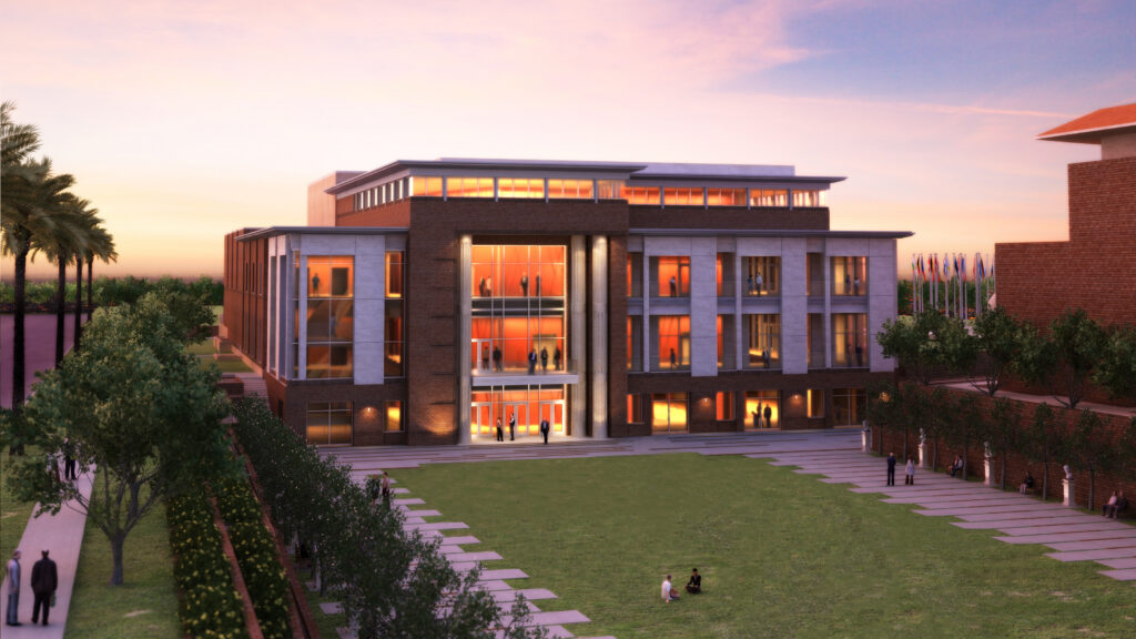 Exterior shot of Musco building.