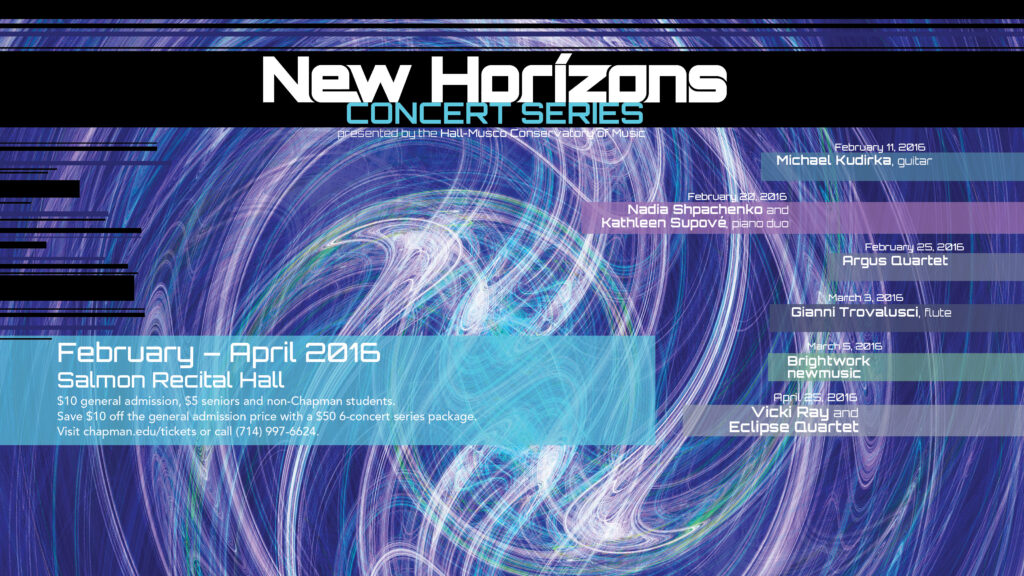 Flyer for New Horizons Concert Series.
