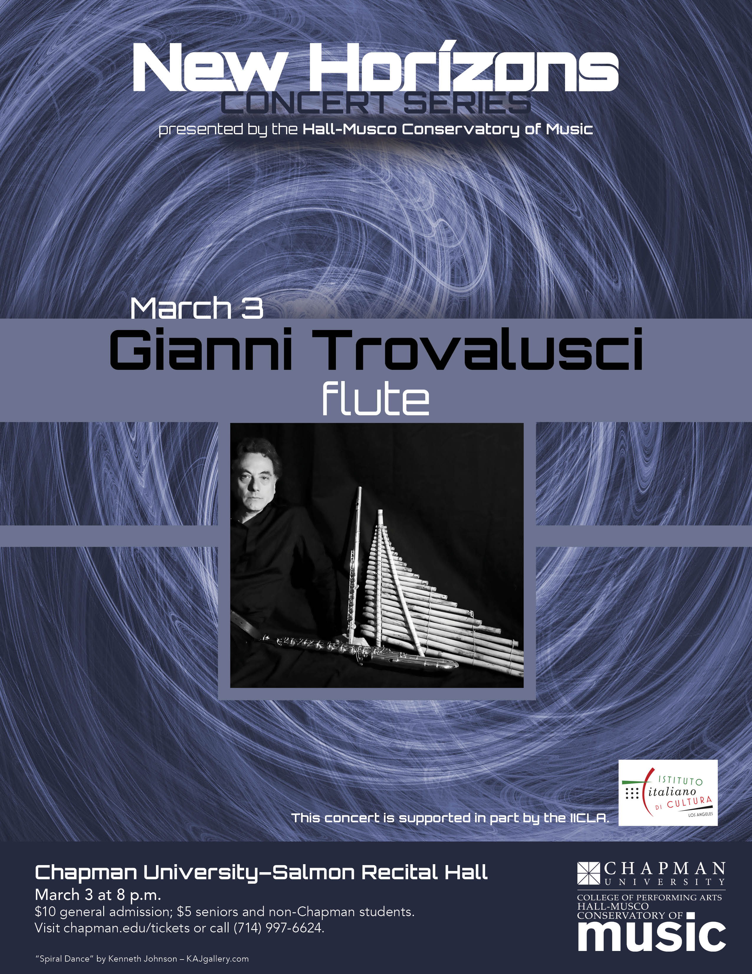Flyer for New Horizons Concert Series.